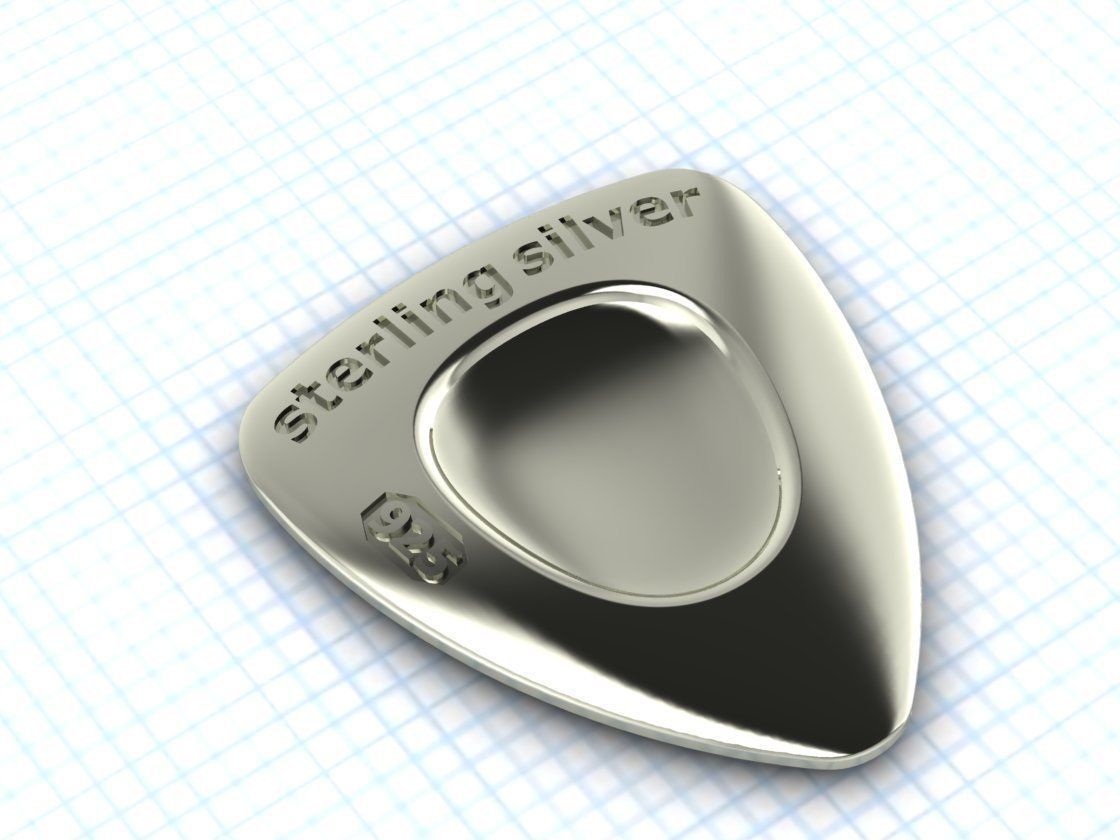 guitar pick 3D model 3D printable CGTrader