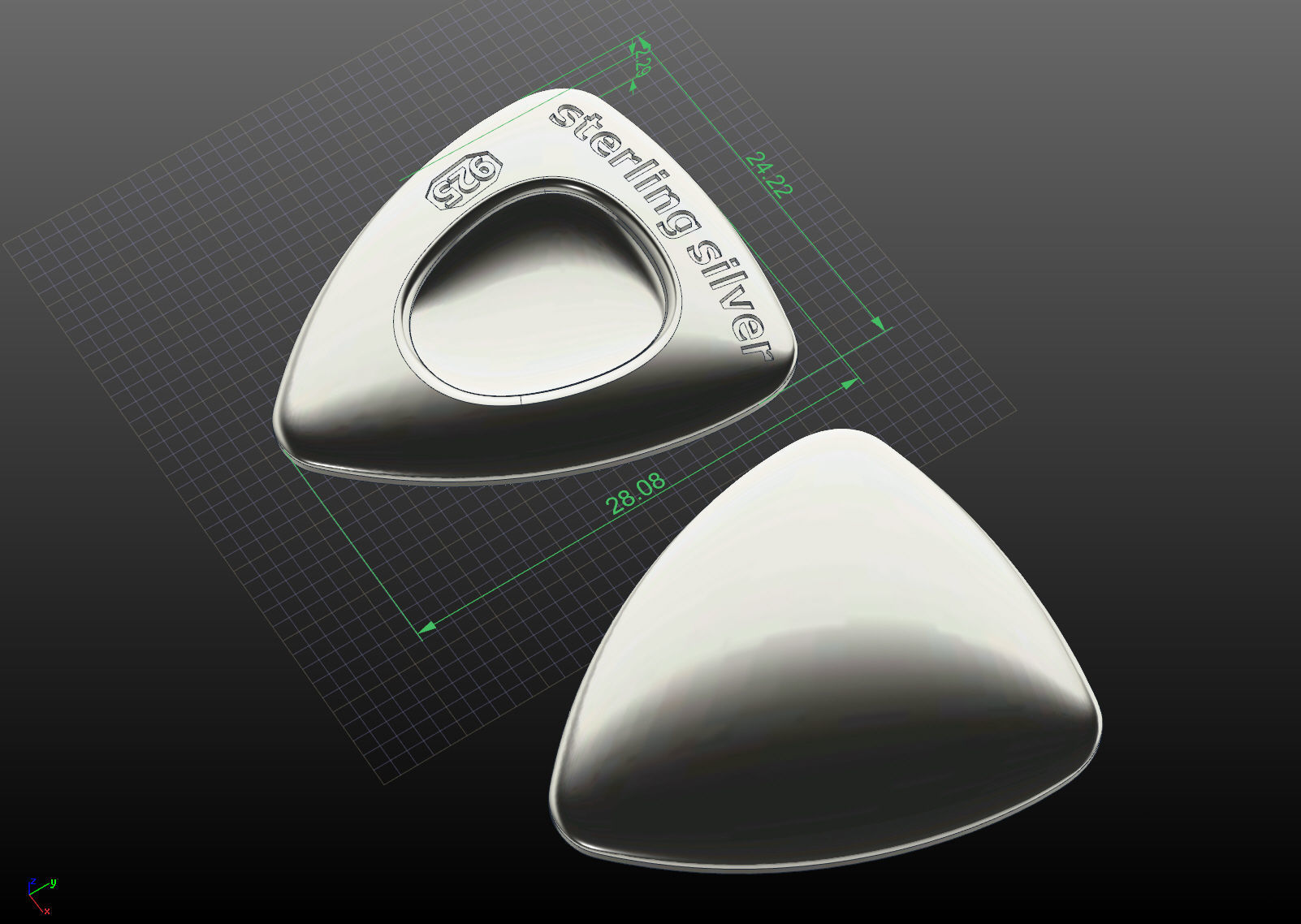 guitar pick 3D model 3D printable CGTrader