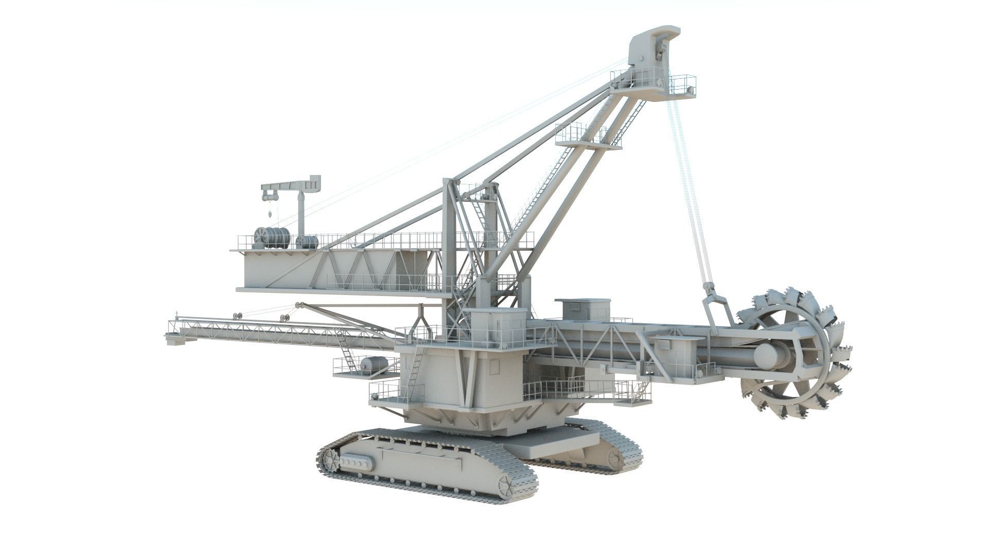 Bucket Wheel Excavator 3D model CGTrader