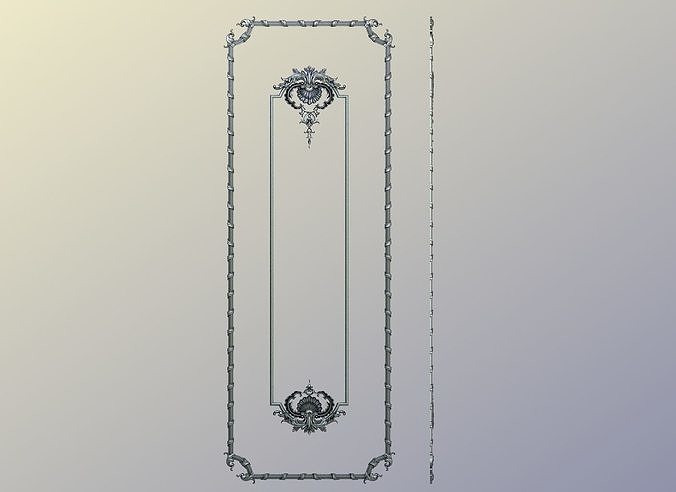 Carved panel for CNC router 3D model 3D model | CGTrader