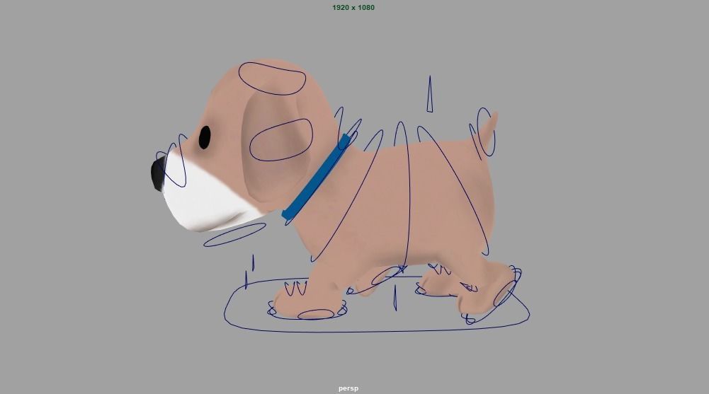 3D model cartoon dog rig and animate VR / AR / low-poly | CGTrader