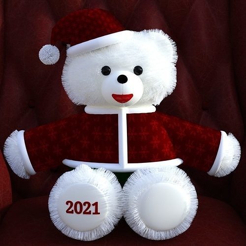 Christmas Bear 2021 3D model CGTrader