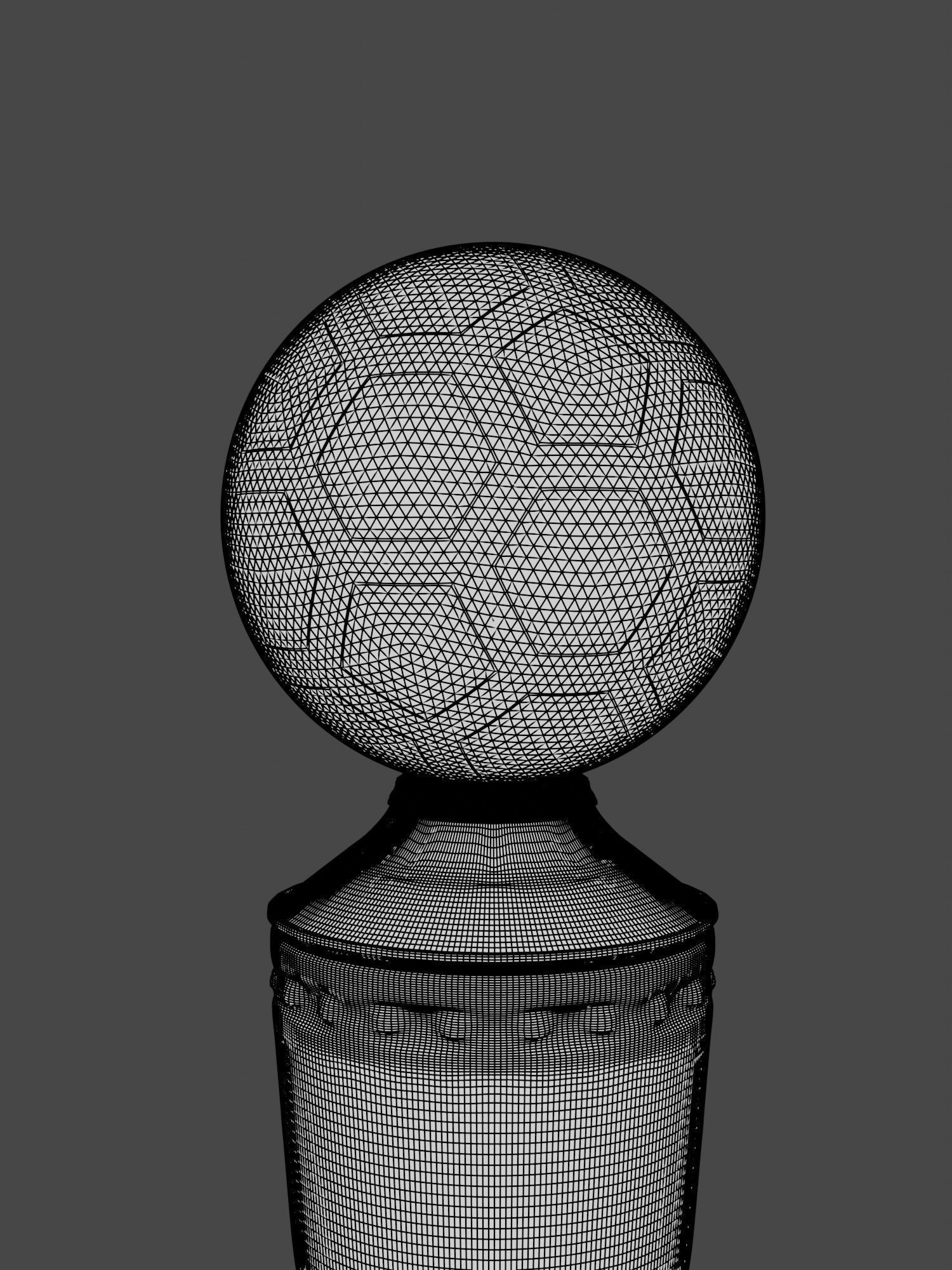 Football cup made of gold 3D model CGTrader