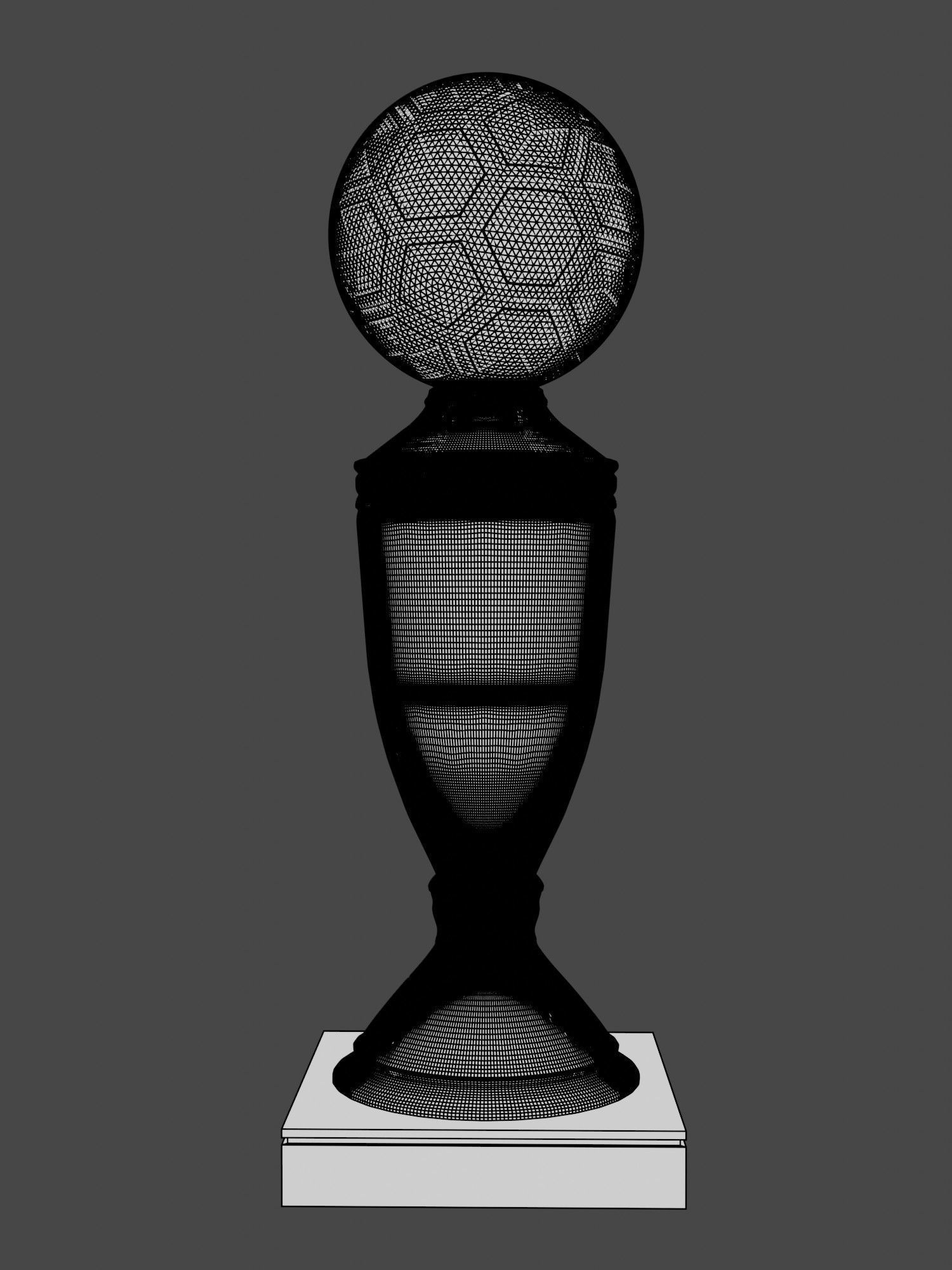 Football cup made of gold 3D model CGTrader