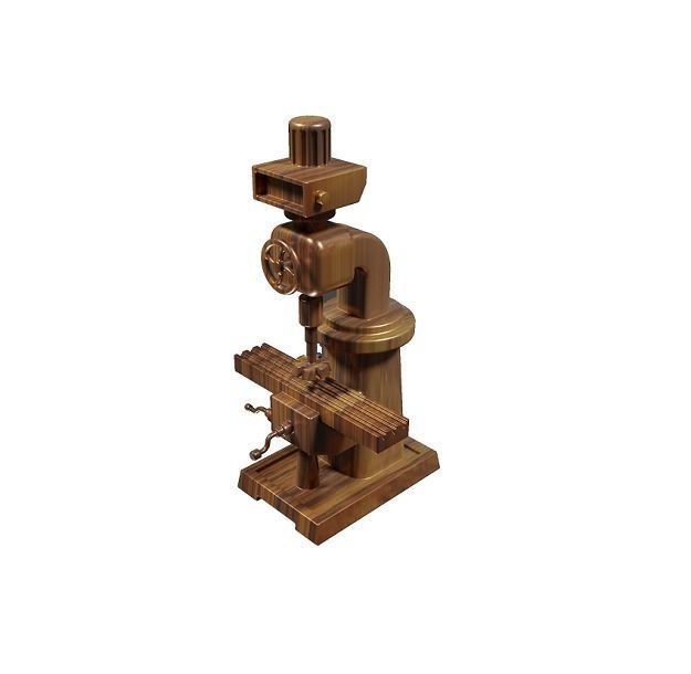 3D model Wooden Milling Machine Toy VR / AR / lowpoly CGTrader