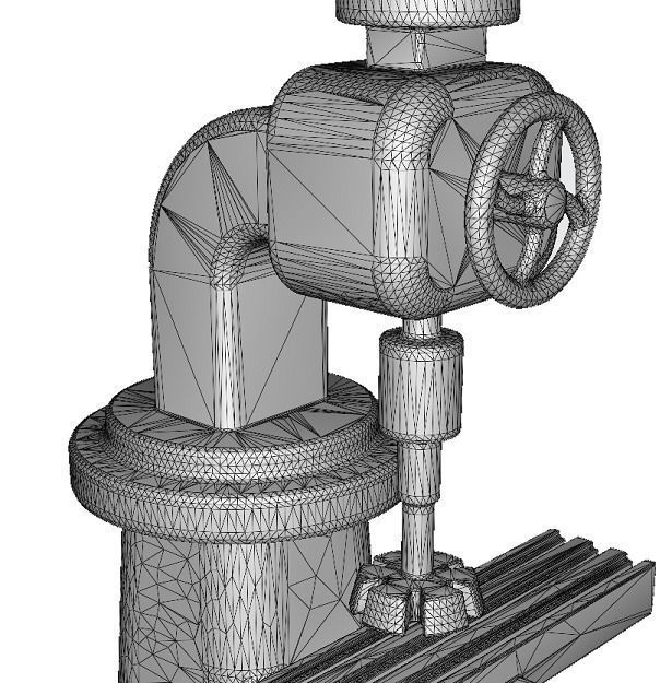 3D model Wooden Milling Machine Toy VR / AR / lowpoly CGTrader