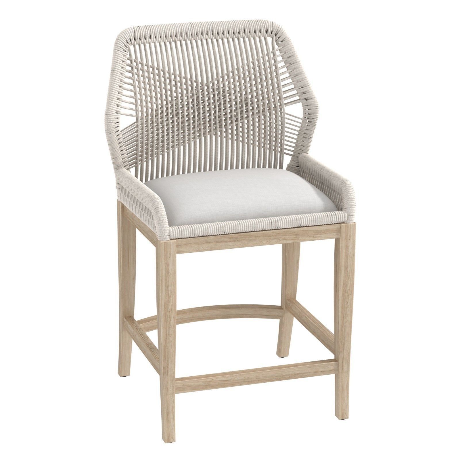 Durable Woven Rope Counter Stool for Rustic or Industrial Spaces