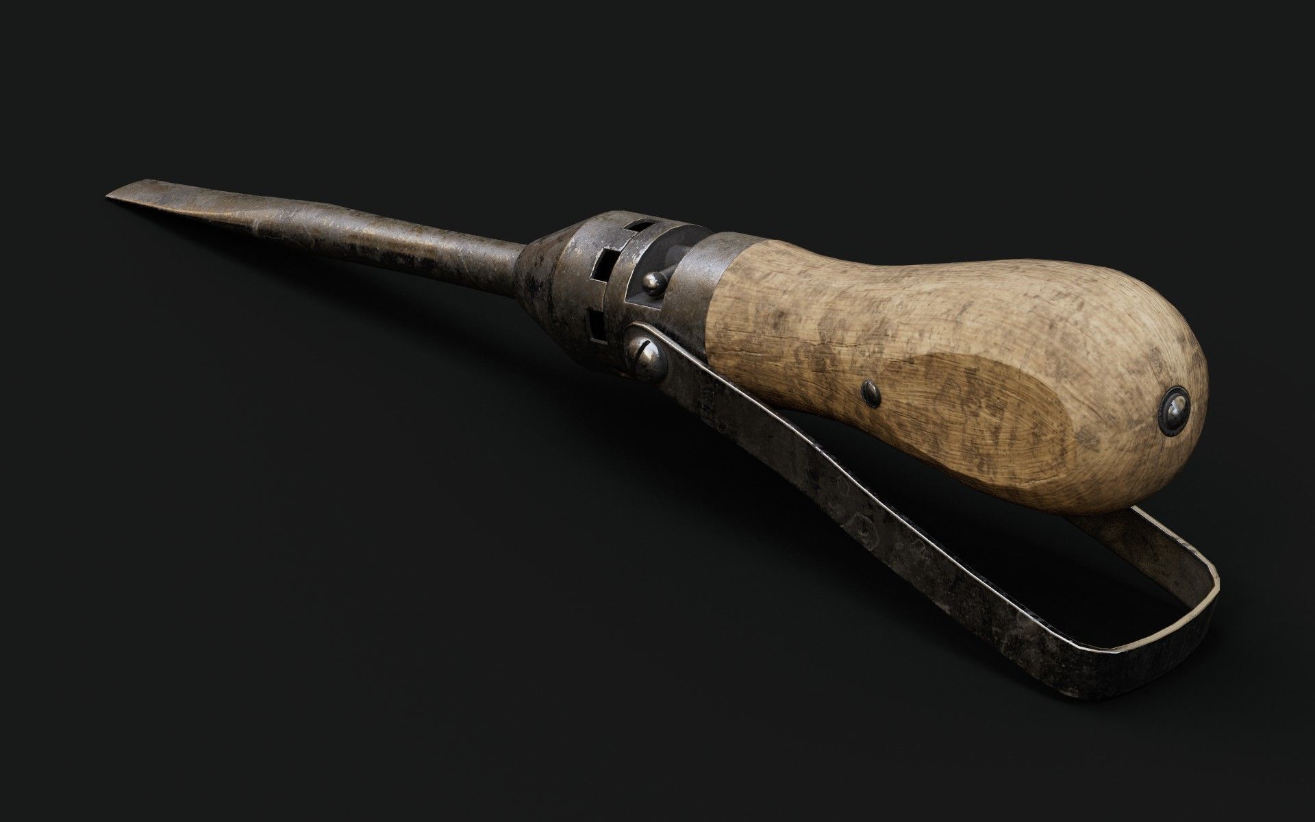 3D model Vintage German Ratchet Screwdriver VR / AR / lowpoly CGTrader