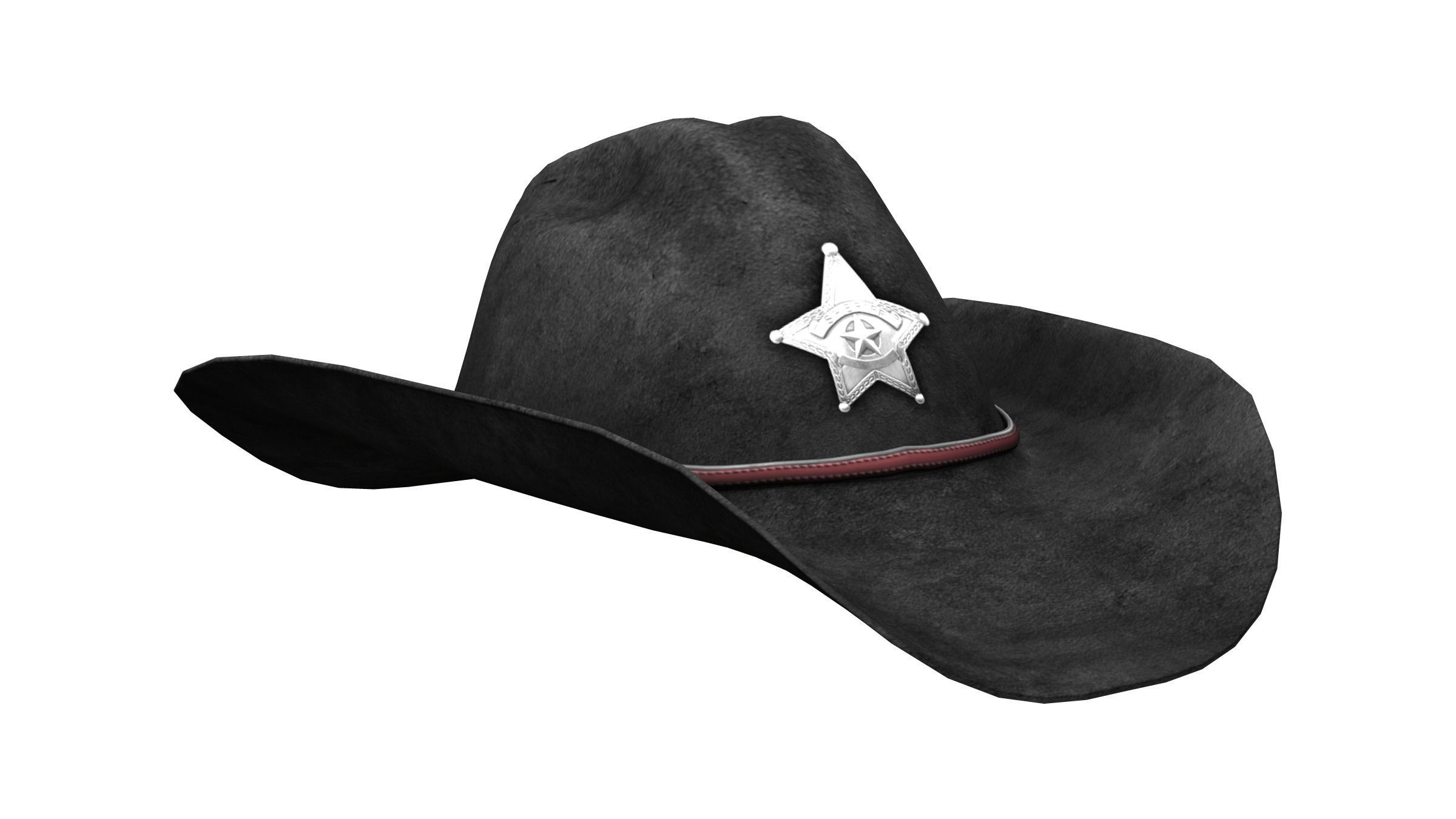 3D model Female Sheriff Hat VR / AR / lowpoly CGTrader