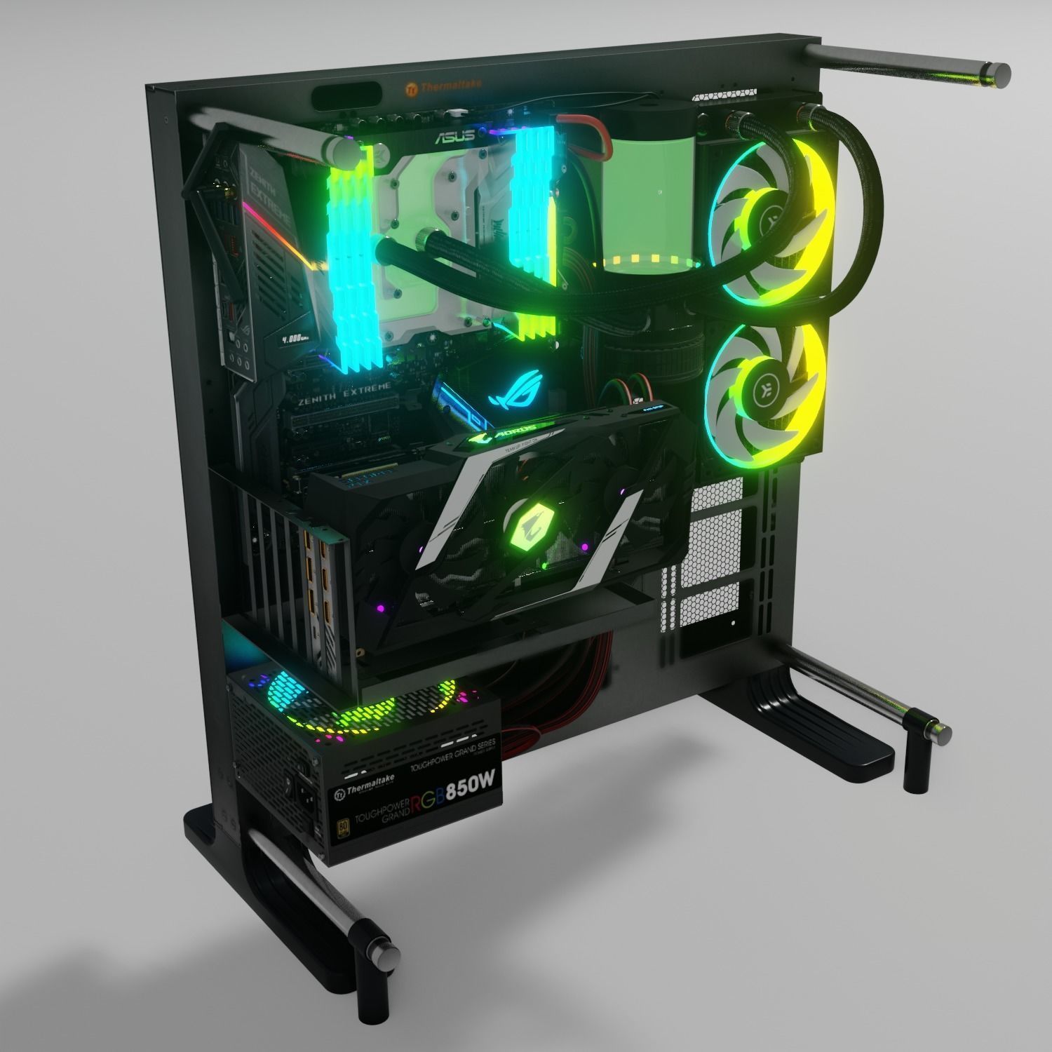 3D model Thermaltake Core P3 Water Cooling PC Gaming VR / AR / lowpoly CGTrader