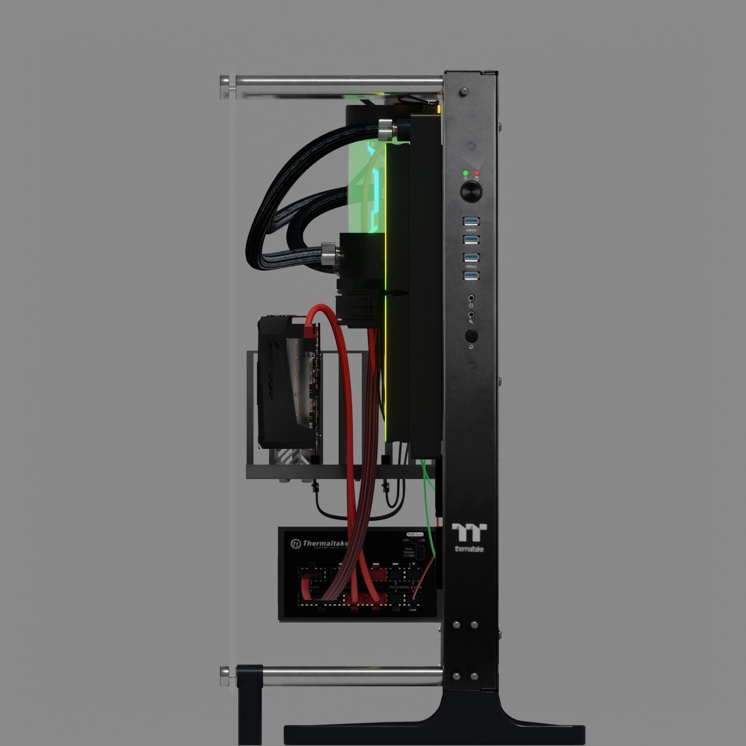 3D model Thermaltake Core P3 Water Cooling PC Gaming VR / AR / lowpoly CGTrader
