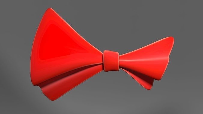 assimetric bow Low-poly 3D model