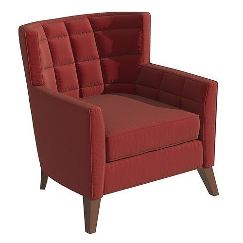 Kellex Guy Lounge Chair With Buttonless Tufts 3D model