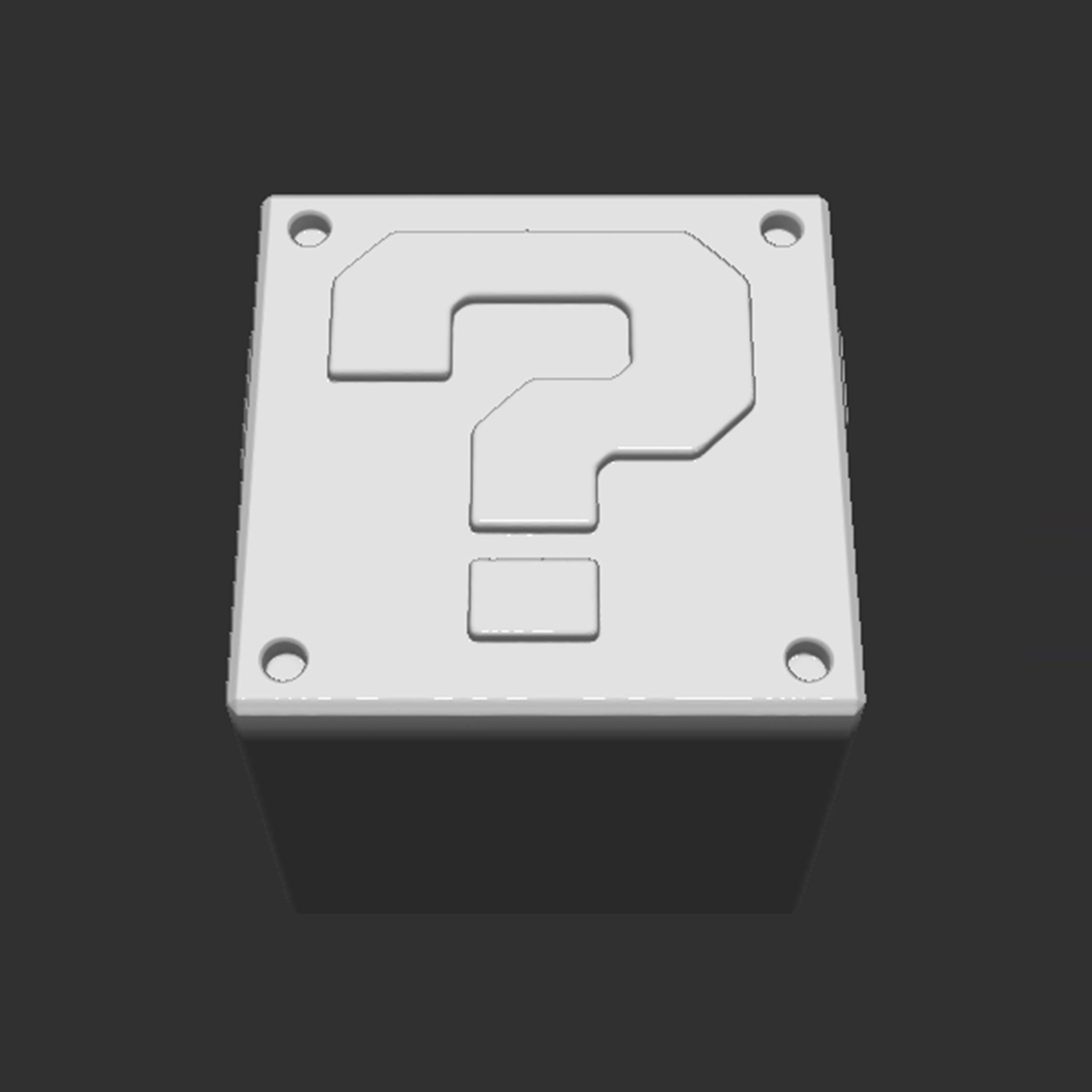 Mario Question Block 3D model 3D printable CGTrader