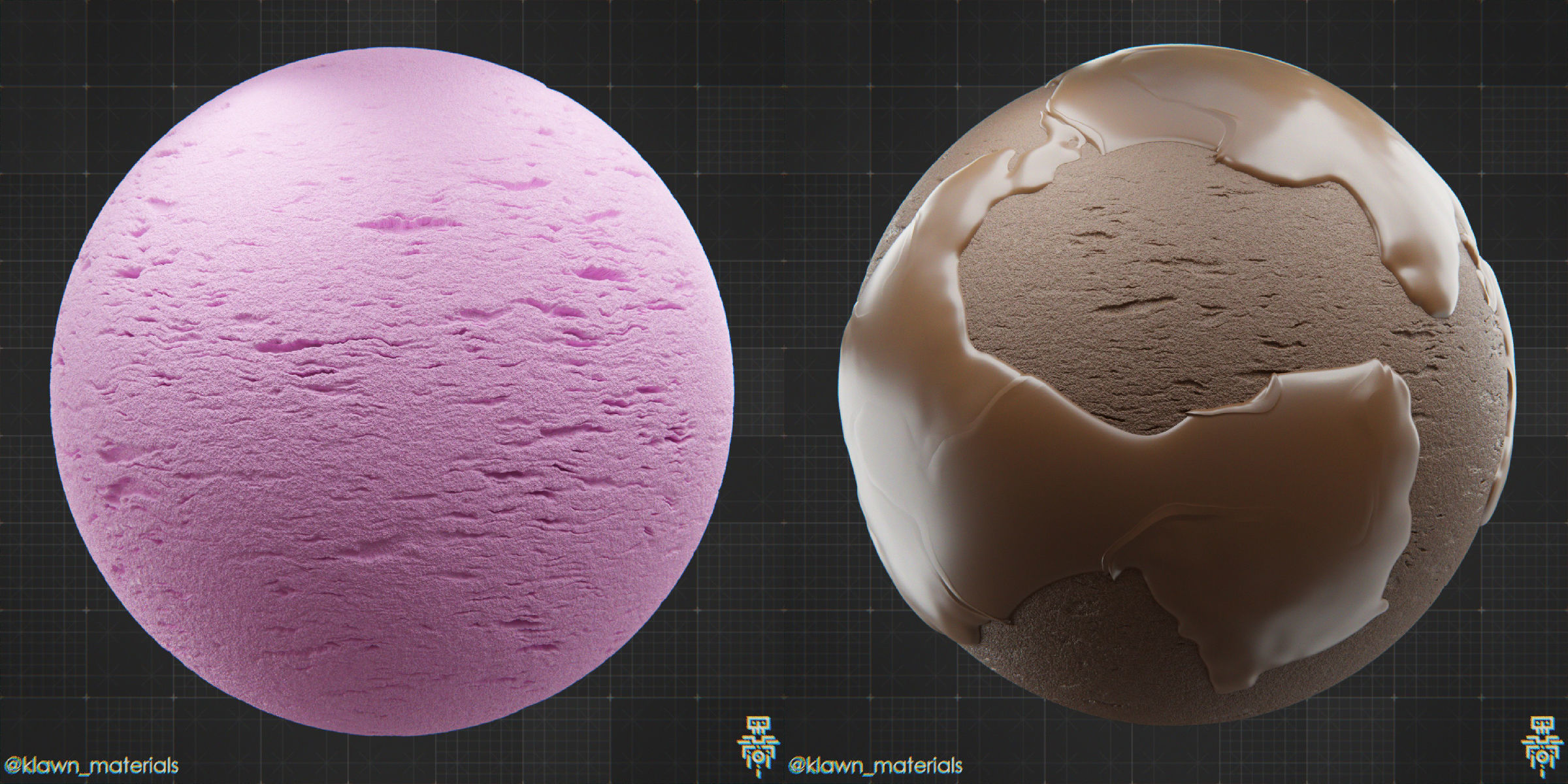 10in1 Procedural Ice Cream Materials for Blender 3D model CGTrader