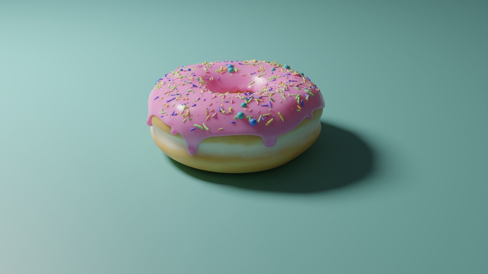 Donut with sprinkles 3D model CGTrader