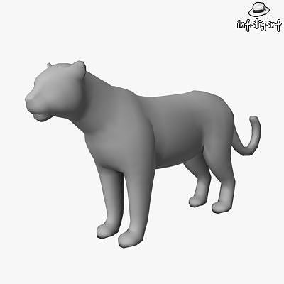 Low Poly Leopard Low-poly 3D model