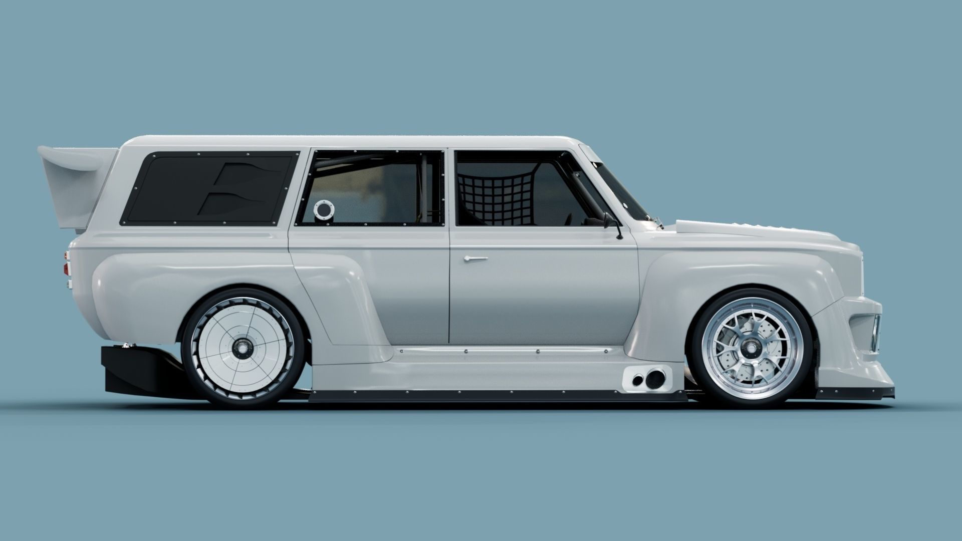 80s 70s Racing SUV 3D model | CGTrader