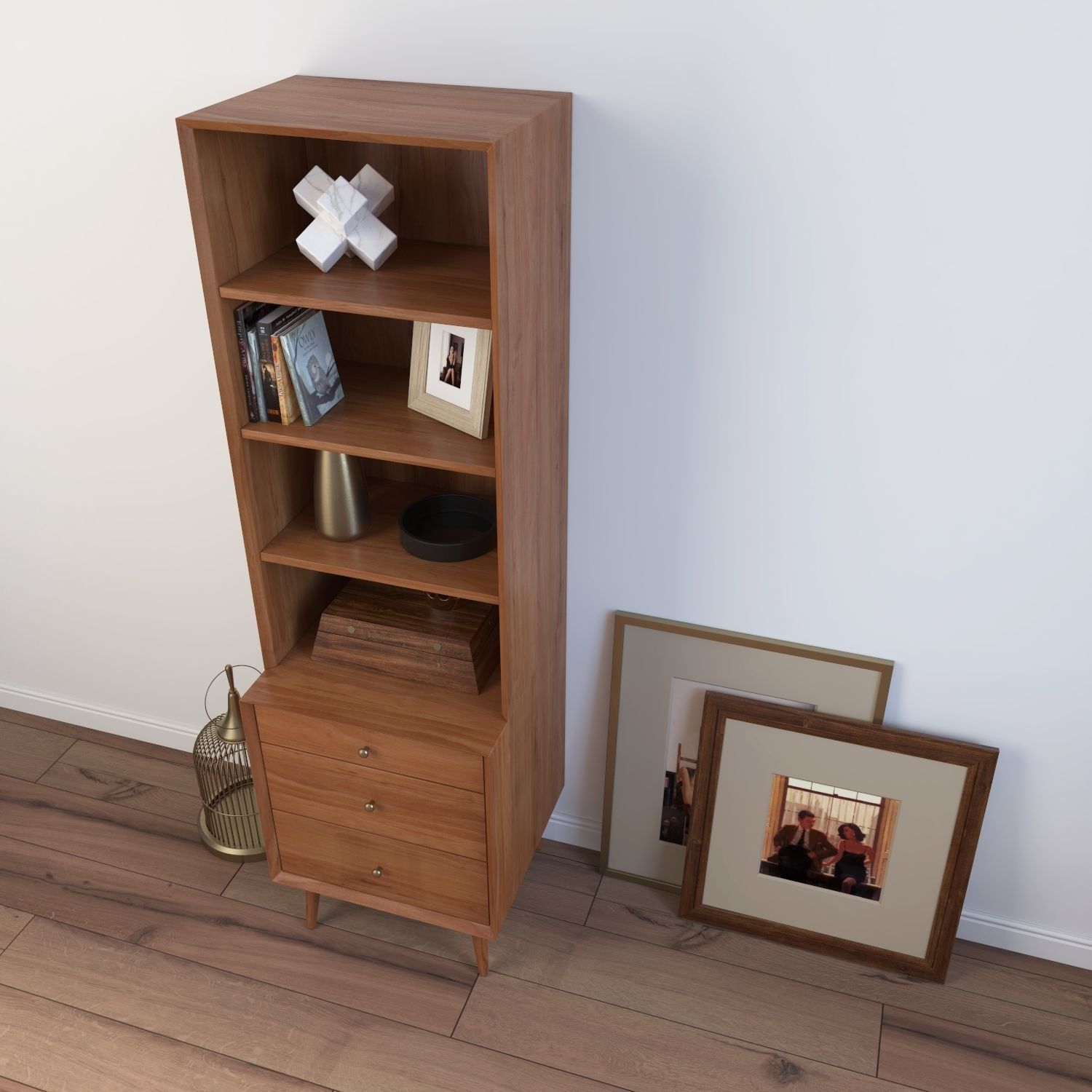 West Elm Midcentury Acorn Bookcase 3D model CGTrader