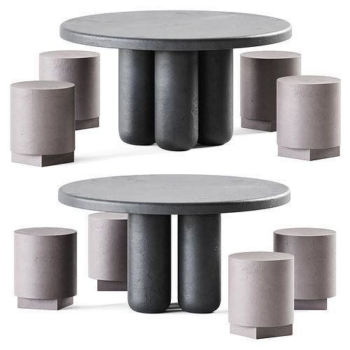Round Table Giudecca and Tronchetto by Cimento 3D model