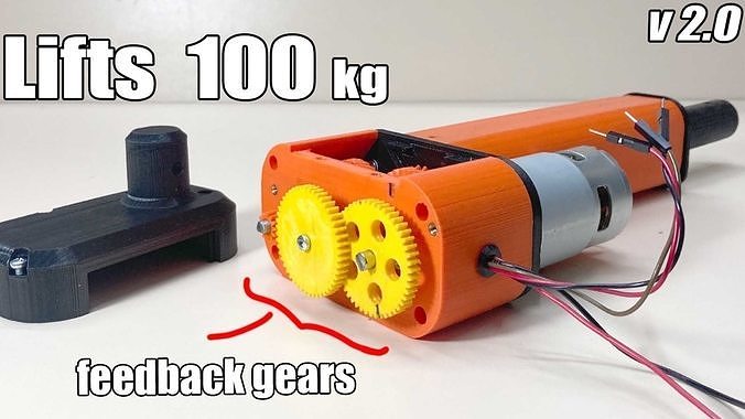 3D Printable Linear SERVO Actuator 3D model 3D printable | CGTrader