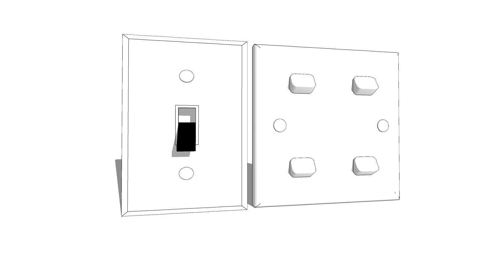 Switch socket 3D model CGTrader