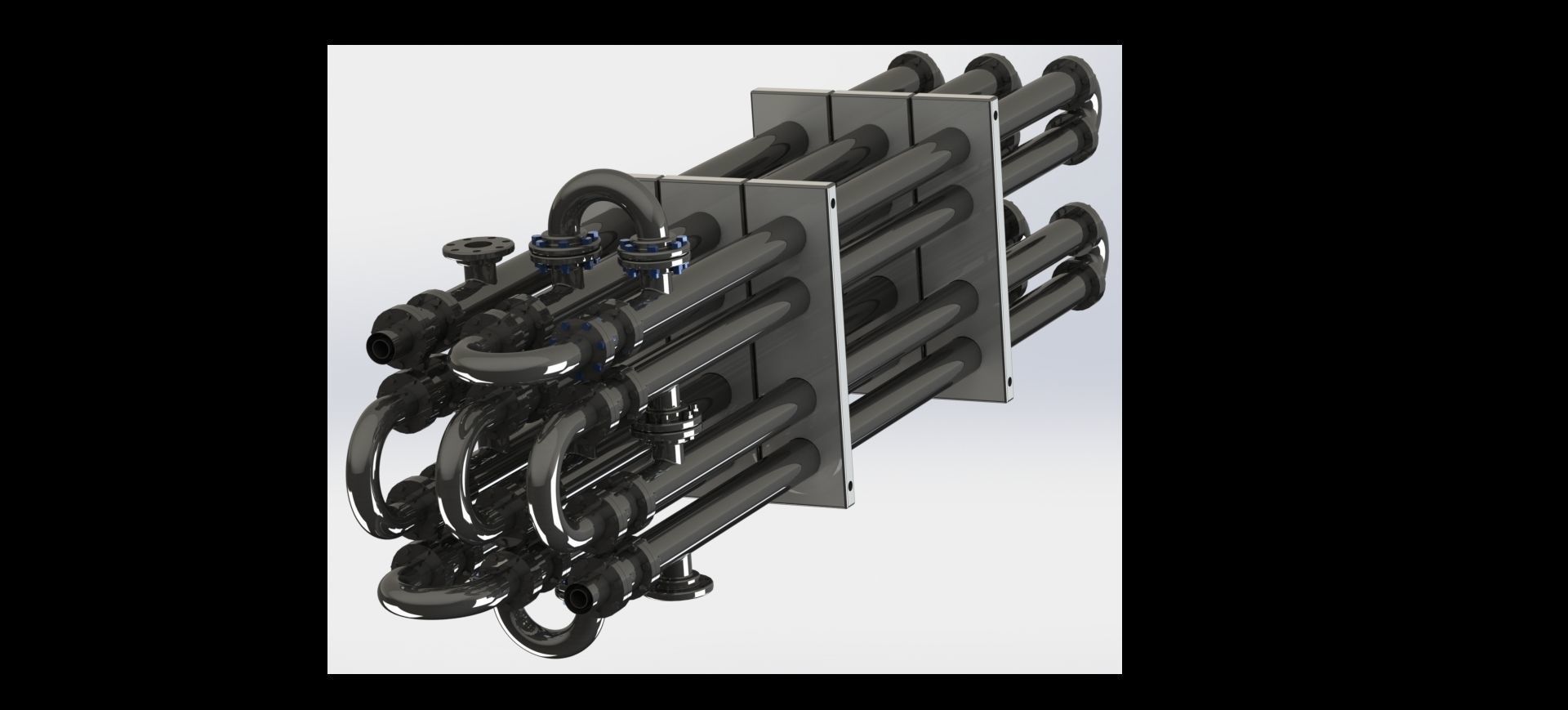 Double Pipe Heat Exchanger HAIRPIN 3D model CGTrader