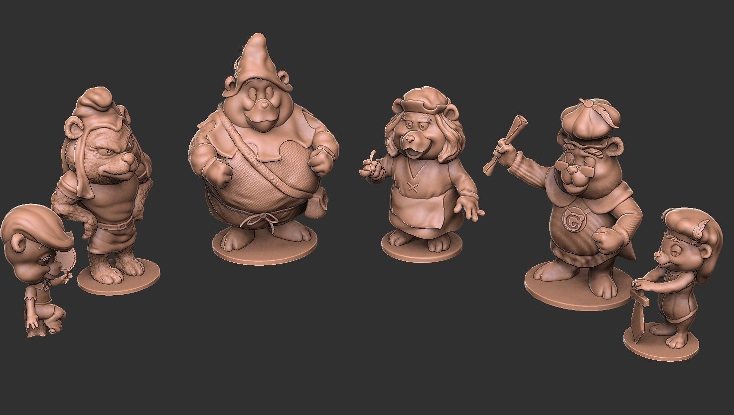 Gummy bears collection STL 3D printable 3D model 3D printable CGTrader