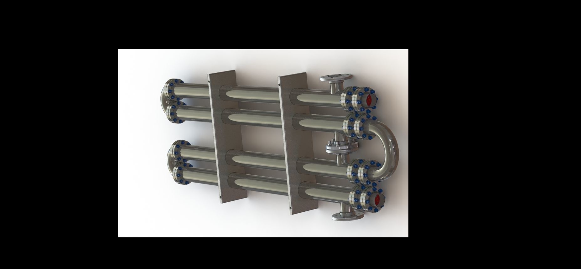 Double Pipe Heat Exchanger HAIRPIN free 3D model CGTrader