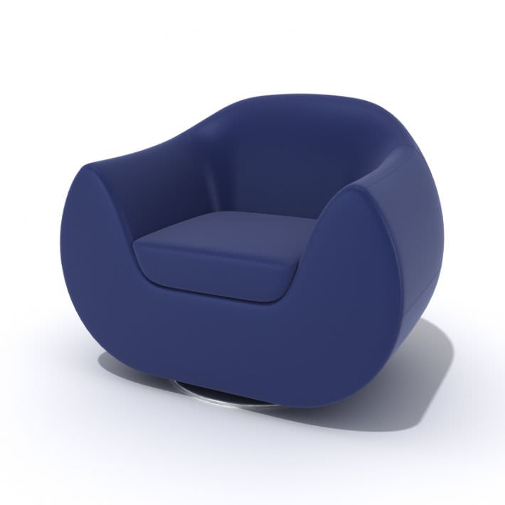 Modern Blue Armchair 3D model CGTrader