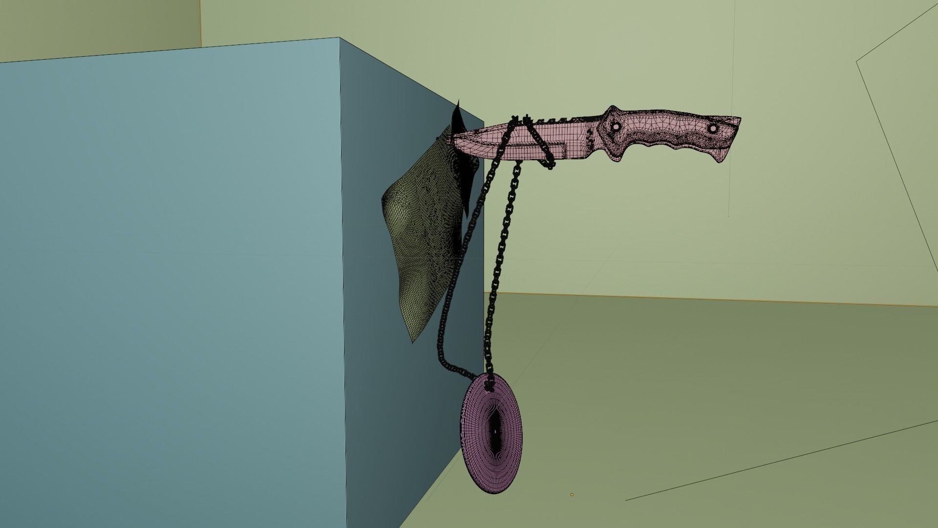 3D model Knife of Call of Duty Modern Warfare Soap MacTavish with Tag