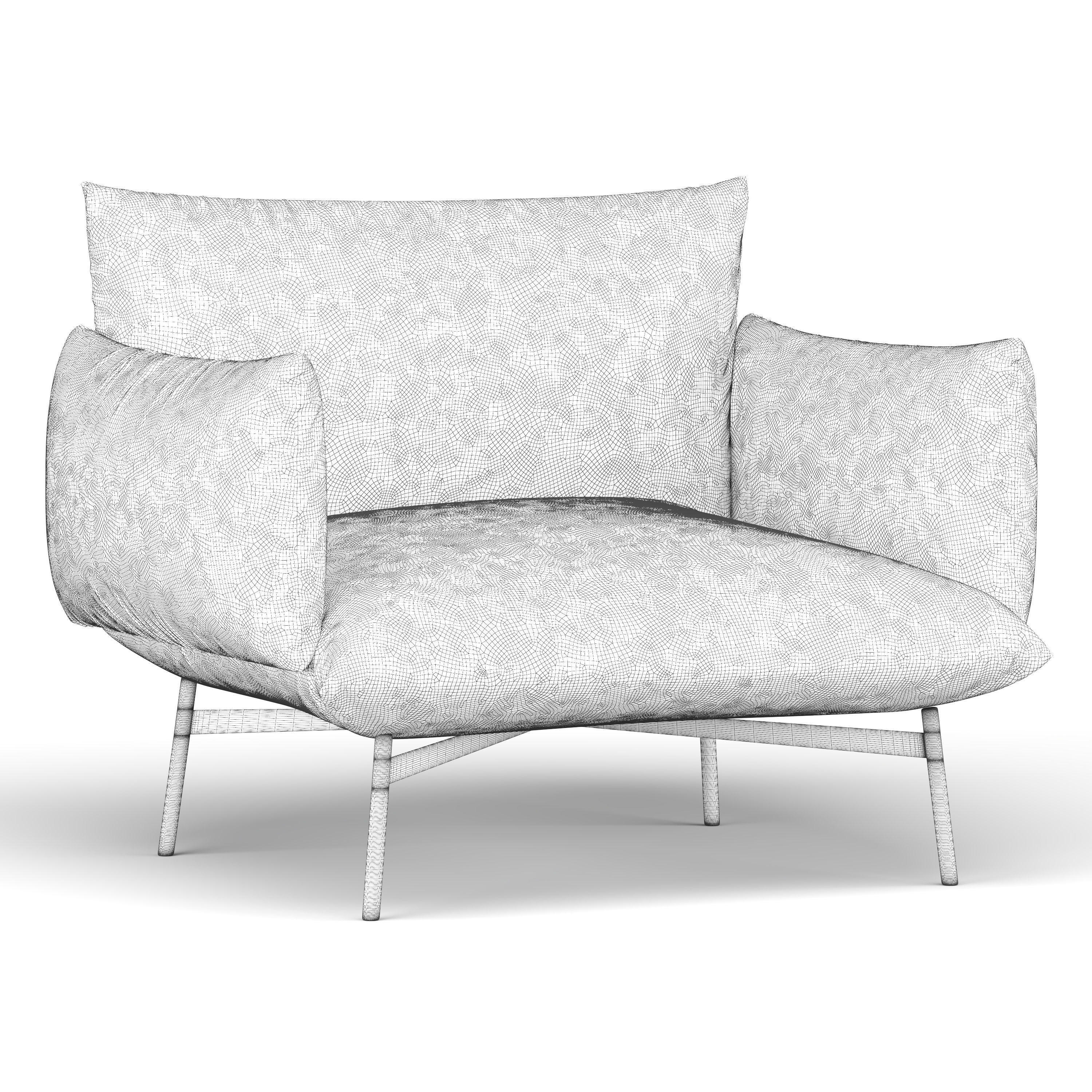 Area Armchair 3D model CGTrader