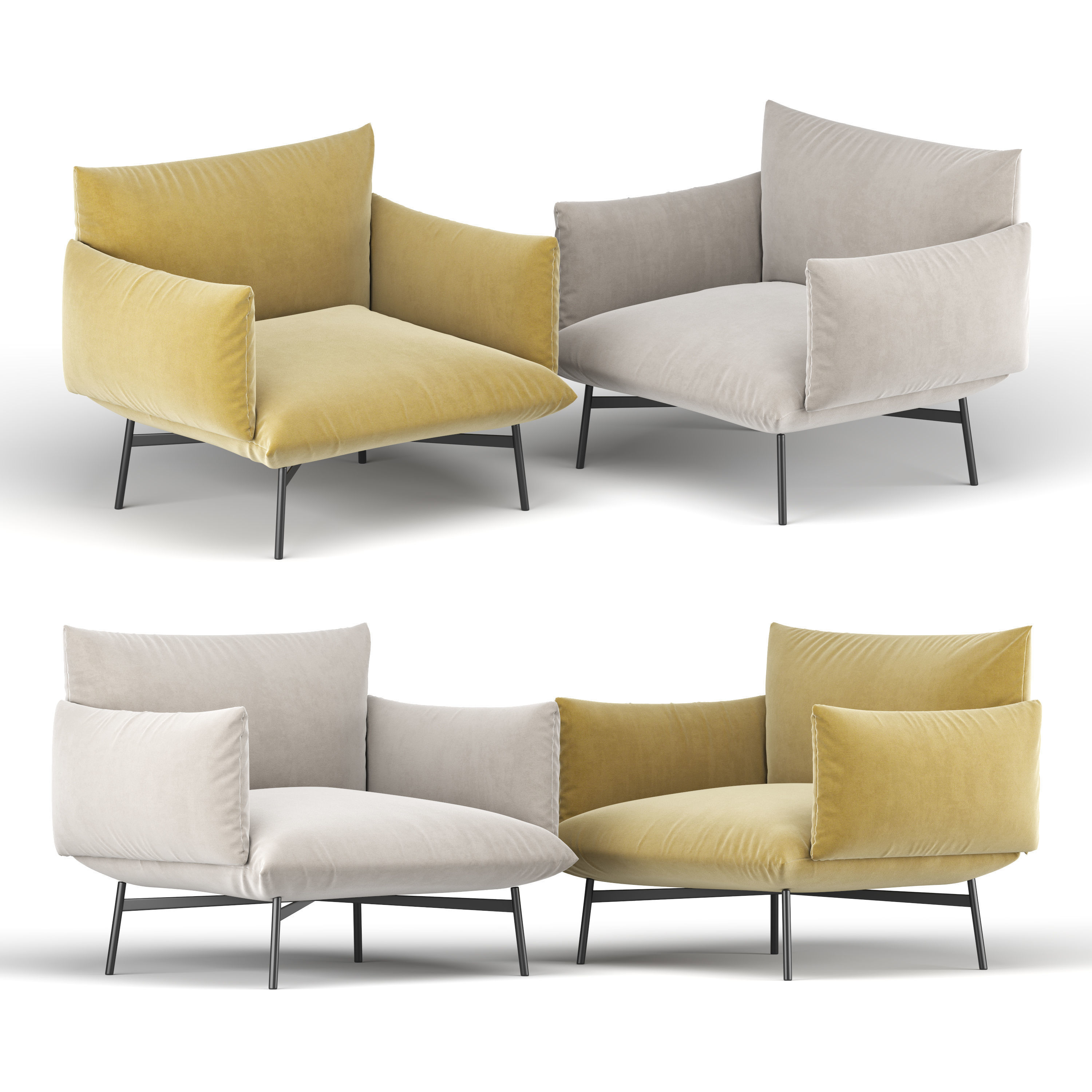 Area Armchair 3D model CGTrader