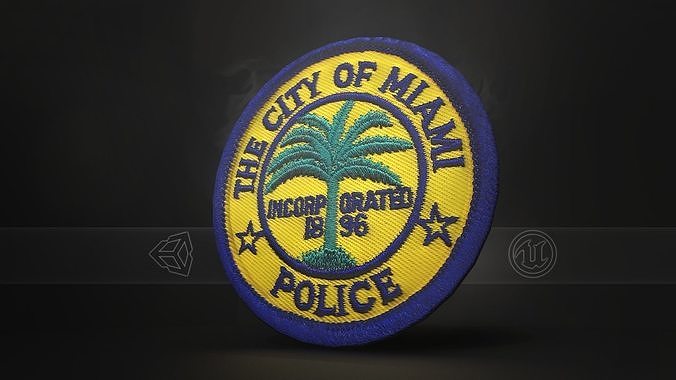 Police Patch-The City Of Mimi Low-poly 3D model