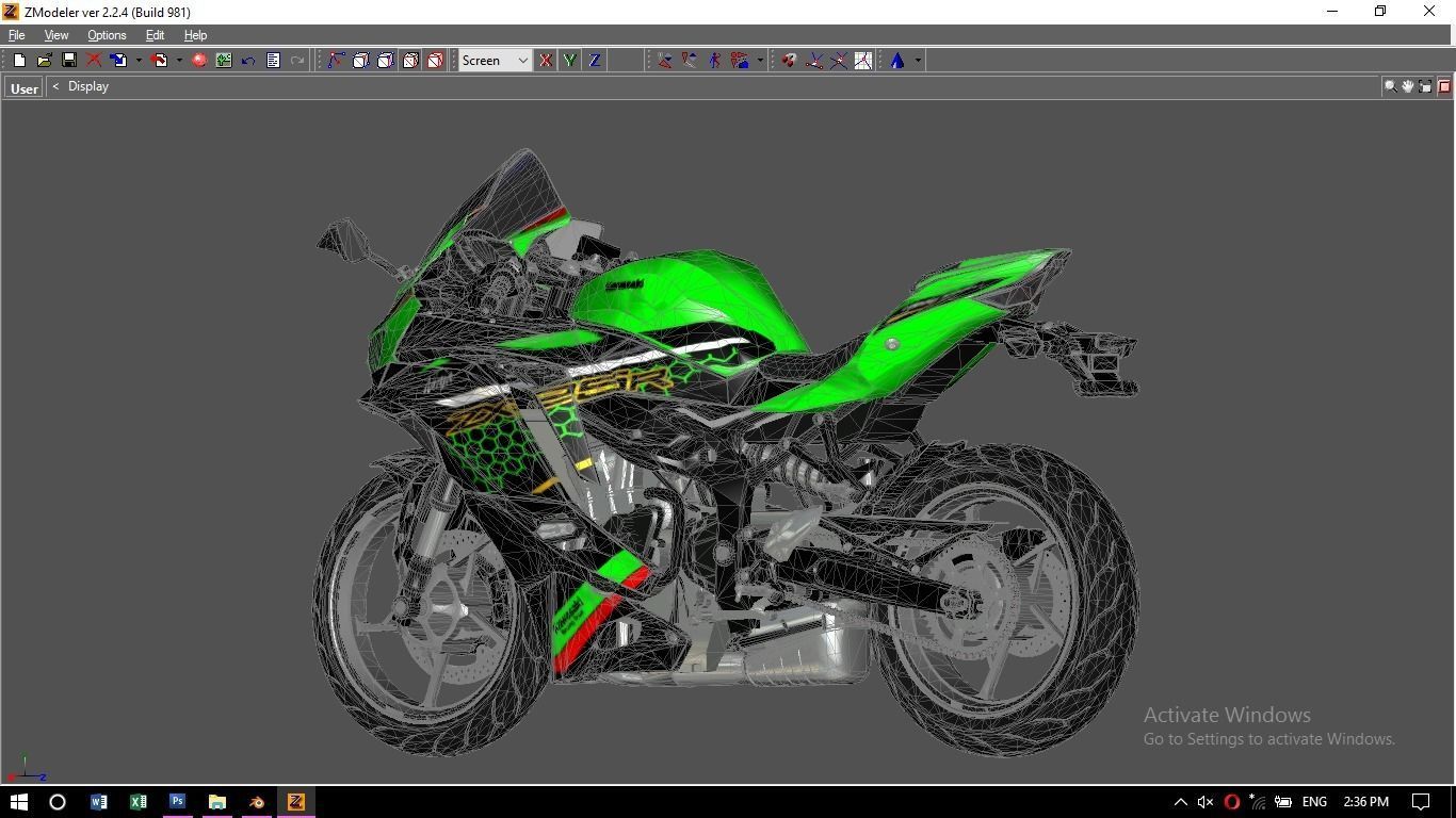 3D model zx250r kawasaki VR / AR / low-poly | CGTrader