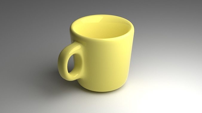 Mug or cup 3d model  Low-poly 3D model