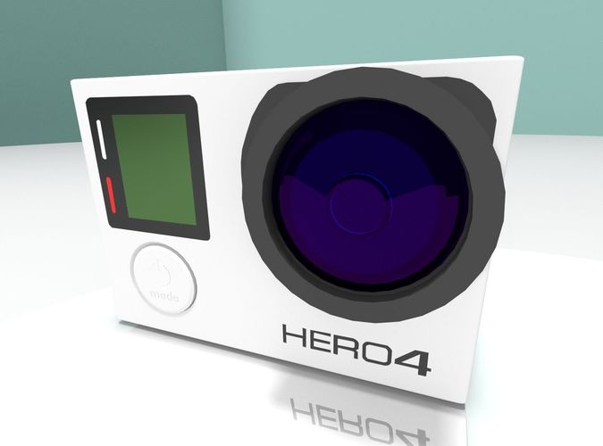Gopro Camera Hero4 Black Free 3d Model Cgtrader