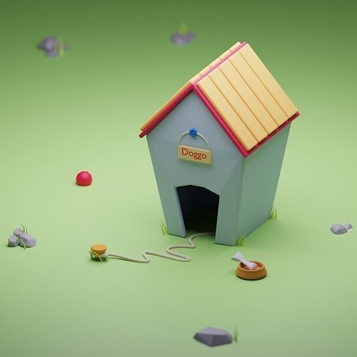 3D model Dog House VR / AR / lowpoly CGTrader