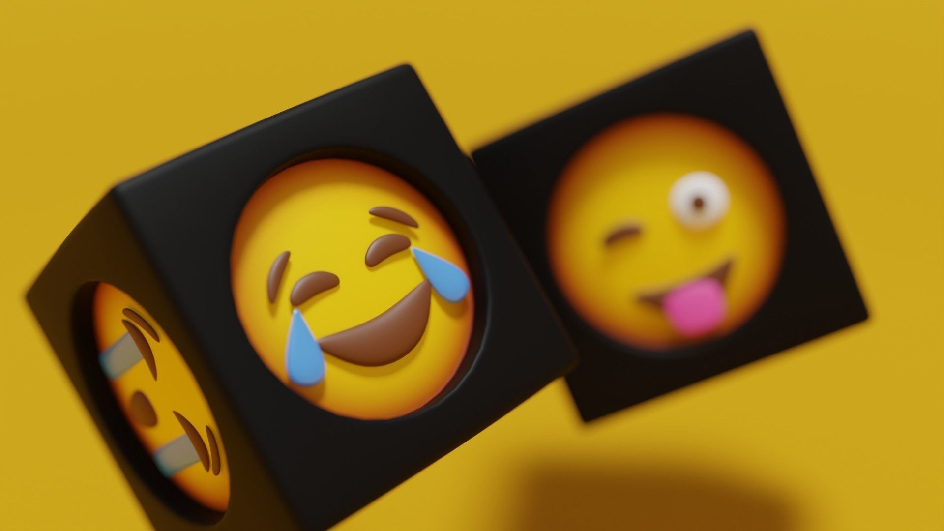 Emoji Dice 3D model CGTrader