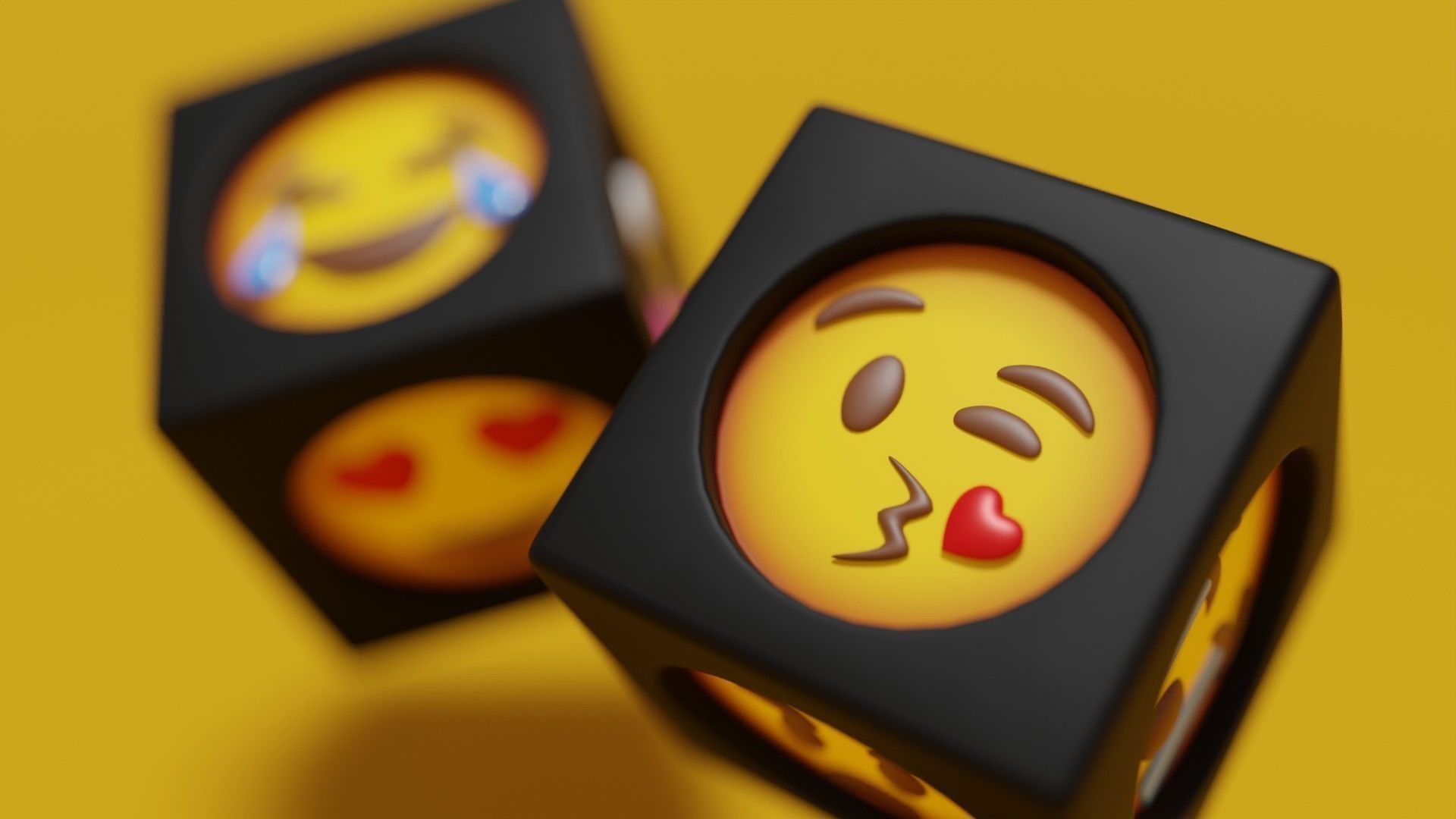 Emoji Dice 3D model CGTrader