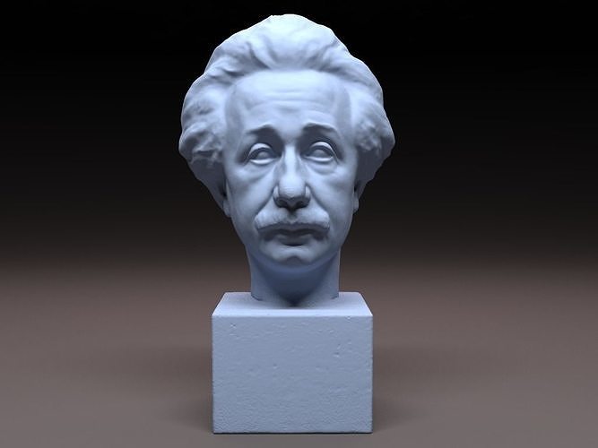 Einstein Bust 3D model 3D printable CGTrader