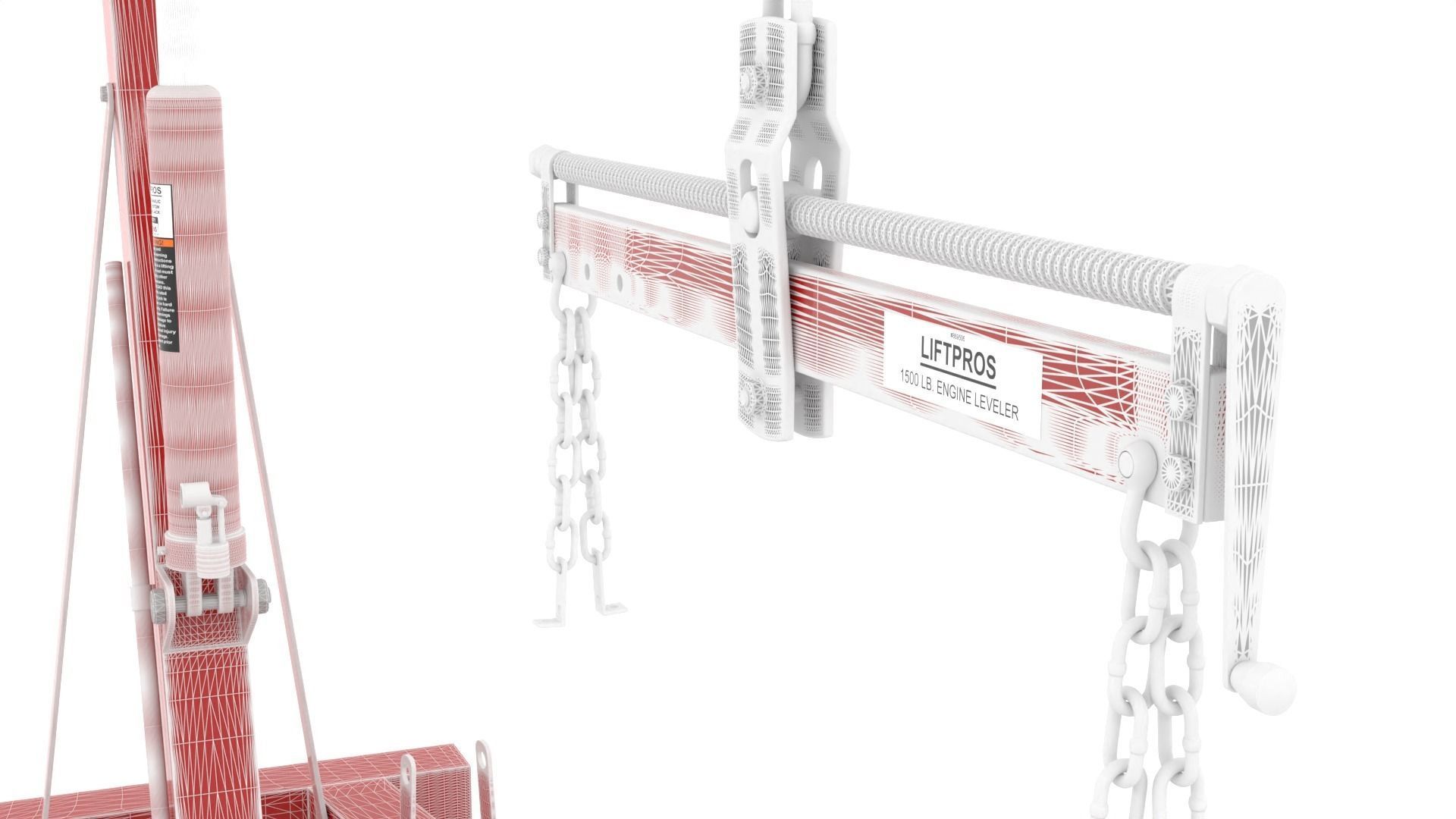 Engine Hoist v2 High Poly 3D model rigged CGTrader