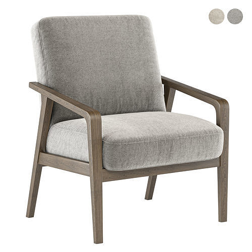 Rivet Huxley Mid Century Modern Chair 06 3D model CGTrader