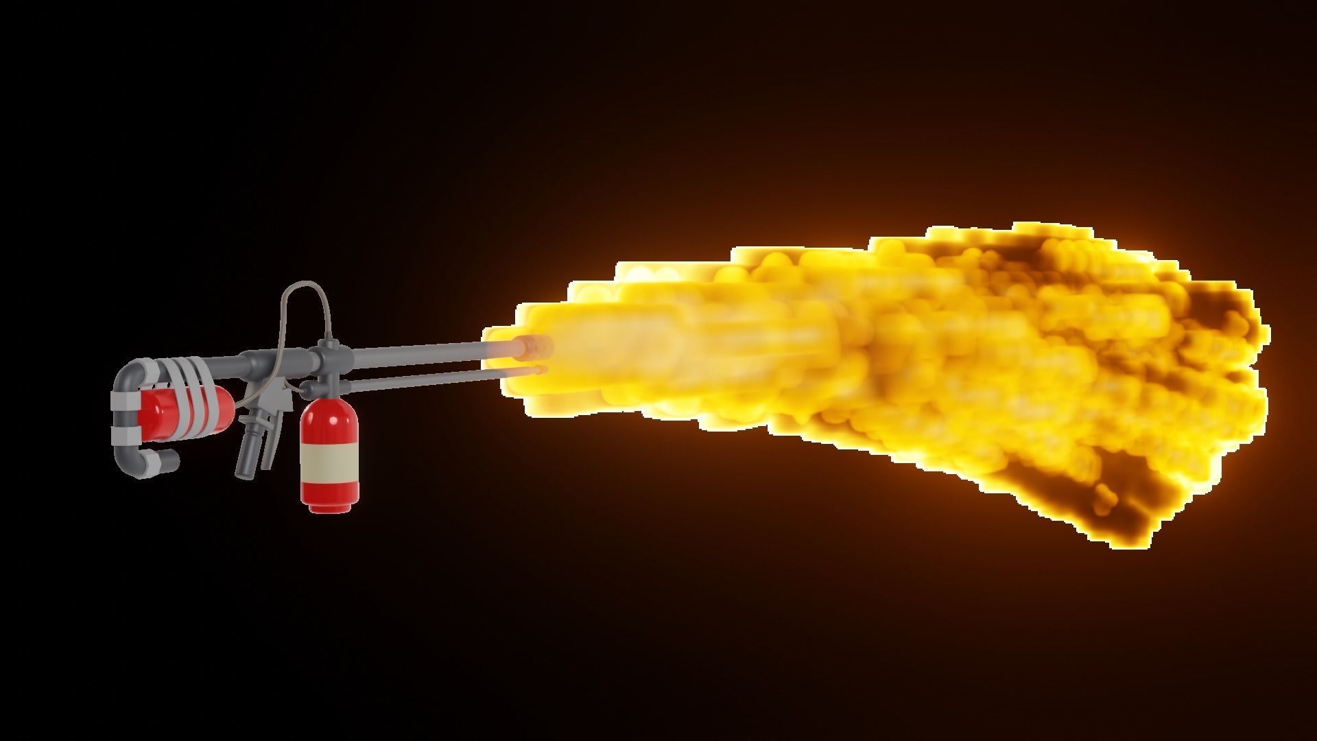 Flamethrower fire extinguisher free VR / AR / lowpoly 3D model CGTrader