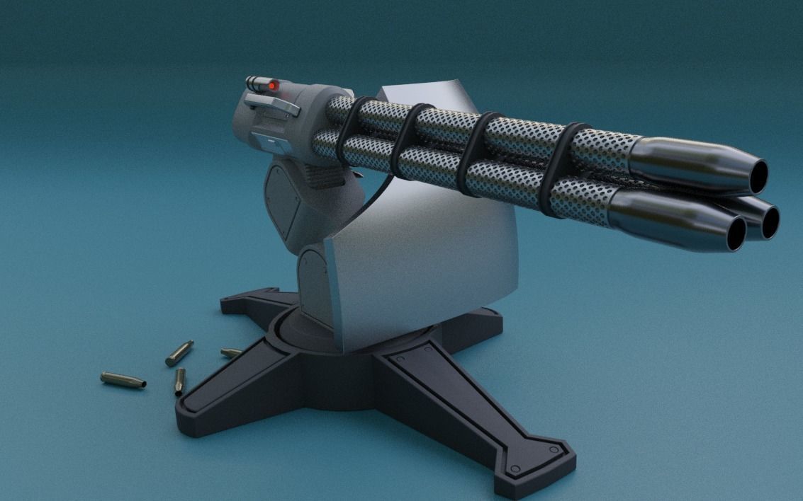 3D model turret machine gun 3D model CGTrader