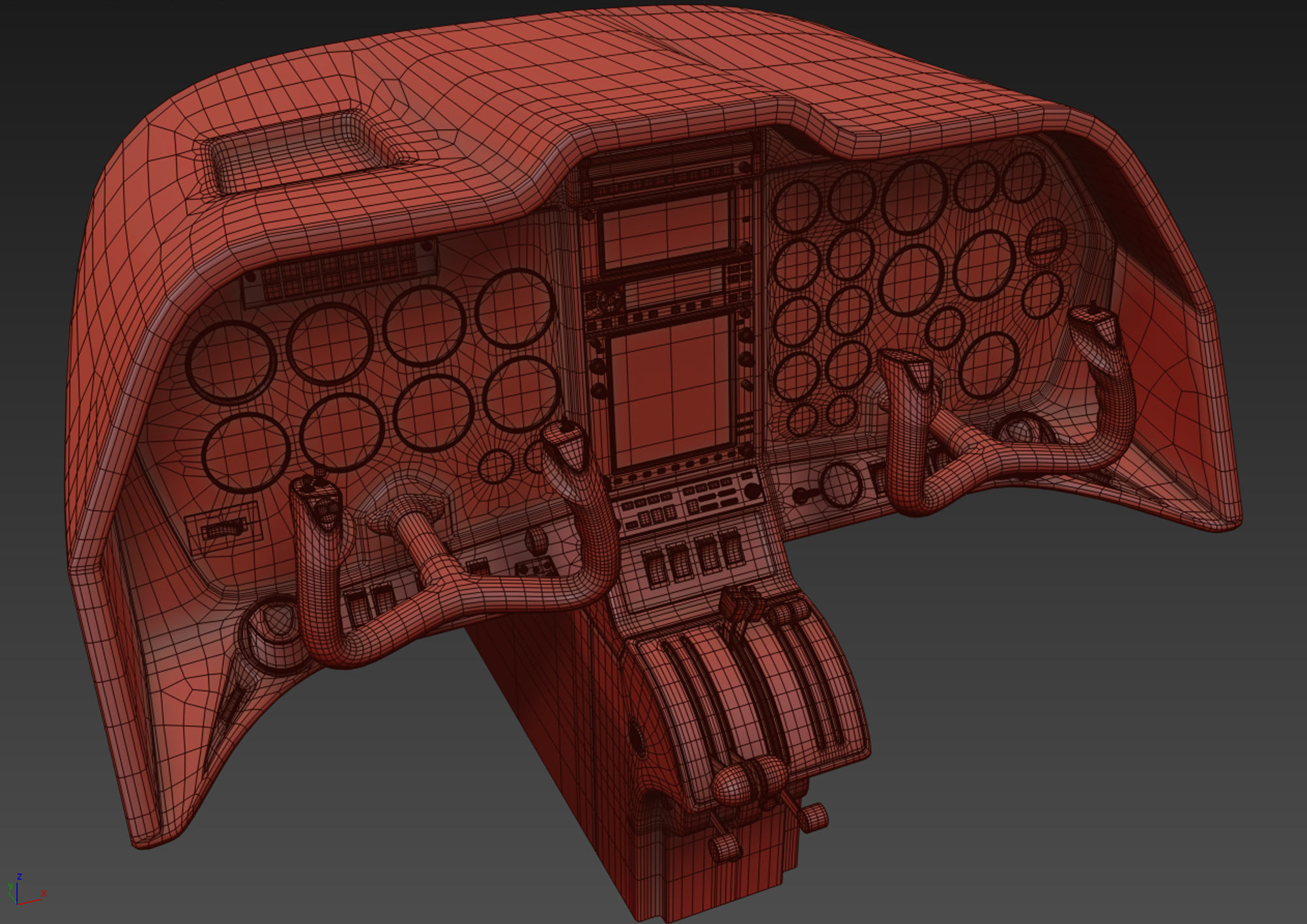 Aircraft Control Panel 3 3D model | CGTrader