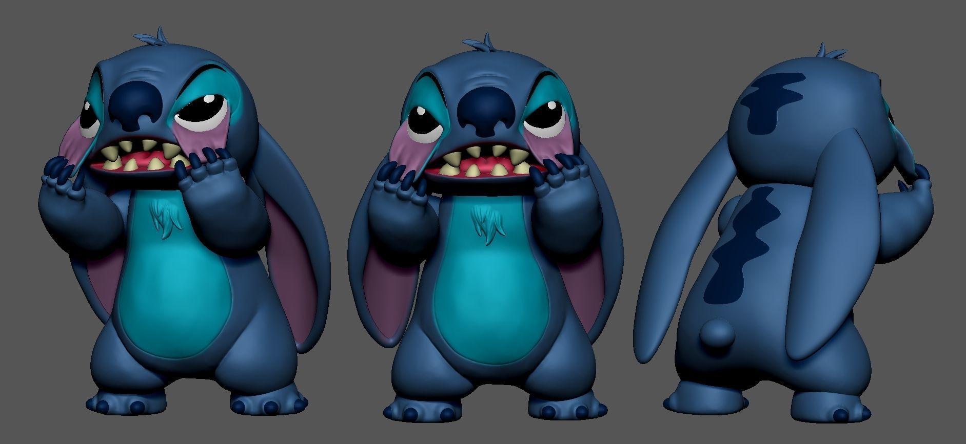 Stitch 3D model 3D printable CGTrader