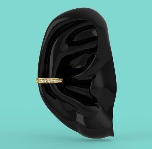 Ear Cuff Earrings 3D print model 3D model 3D printable | CGTrader