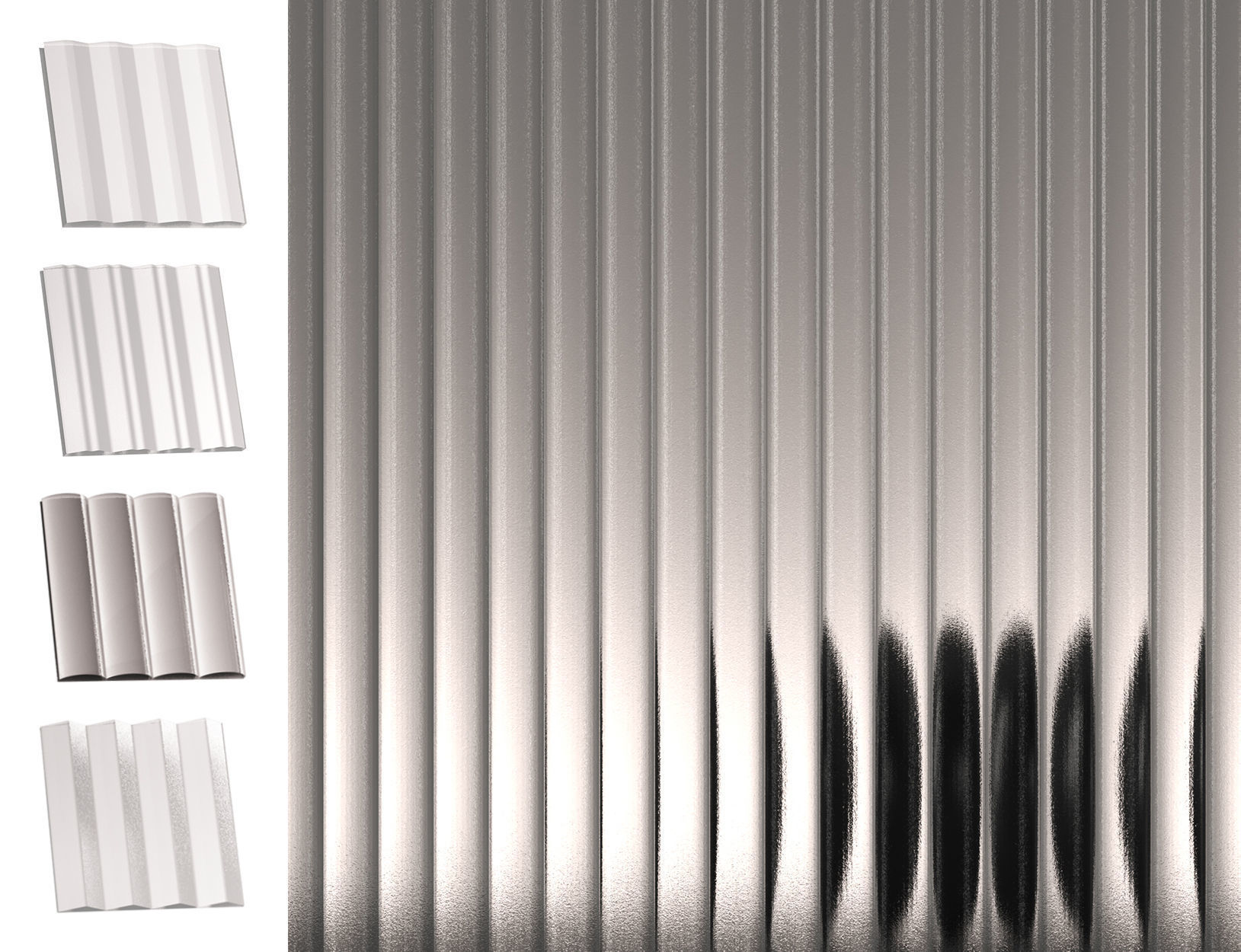 Texture Fluted Glass Set 03 VR / AR / lowpoly CGTrader