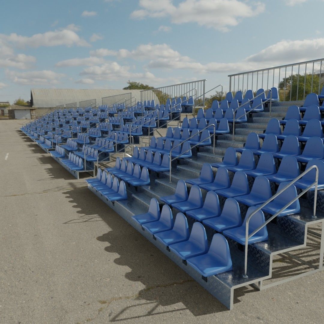Bleachers 3D model CGTrader